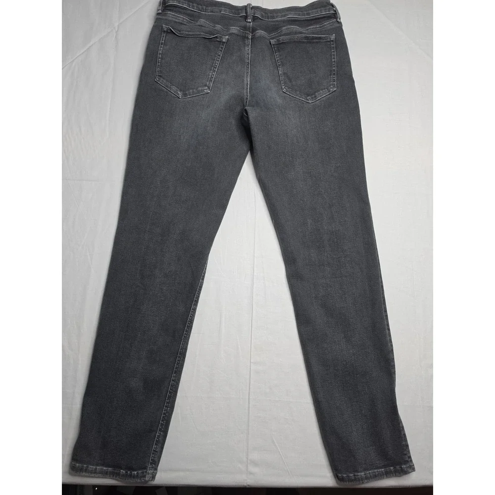 Banana Republic Jeans Mens 36x34 Gray Denim Stretch Slim Fit Straight Leg Skater